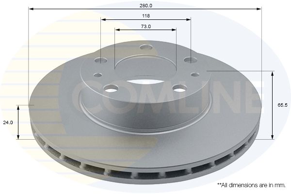 Tarcza hamulcowa COMLINE ADC1535V