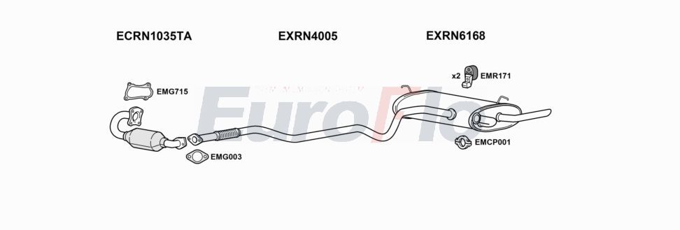 Układ wydechowy EUROFLO RNLAG19D1008E