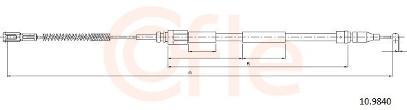 Cablu, frana de parcare COFLE 10.9840