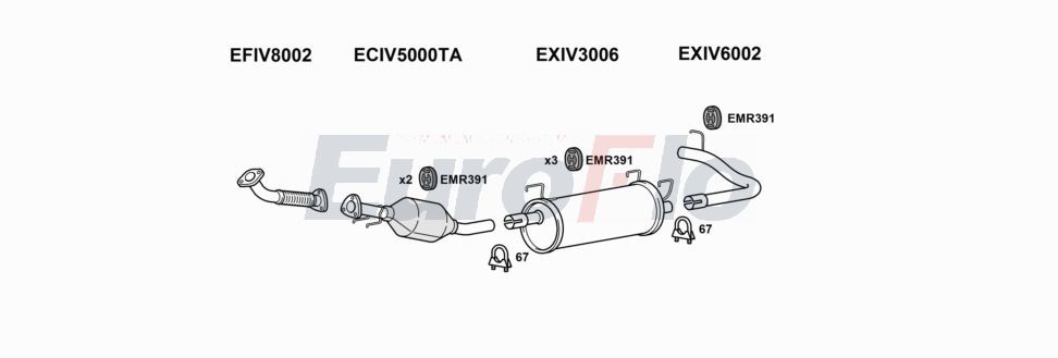 Układ wydechowy EUROFLO IVDAI30D7005B