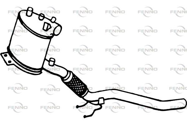 Filtr sadzy / filtr cząstek stałych, układ wydechowy FENNO 3C0254700KX