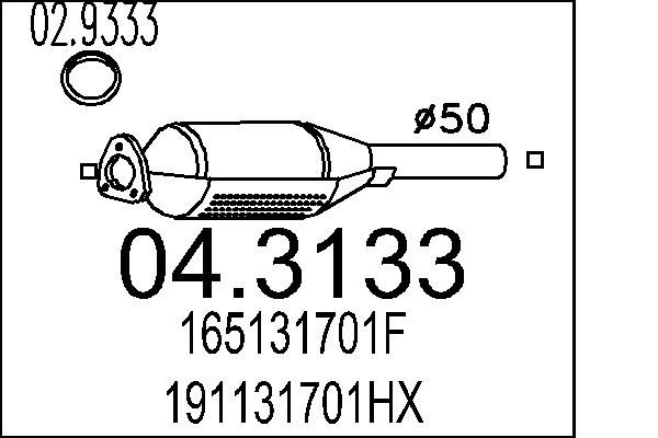 Katalizator MTS 04.3133