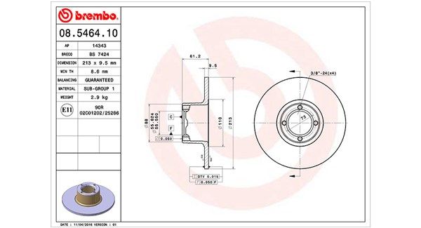 Tarcza hamulcowa MAGNETI MARELLI 360406014000