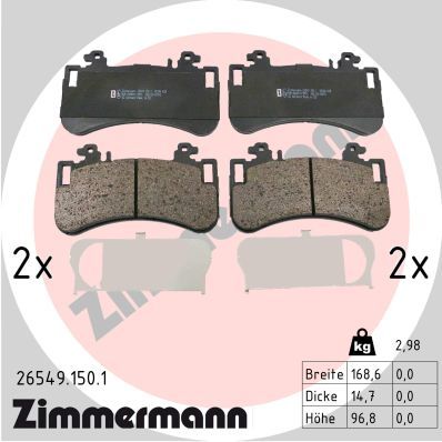 set placute frana,frana disc ZIMMERMANN 26549.150.1