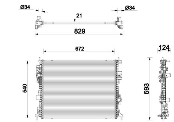 Radiator, racire motor MAHLE BEHR *** PREMIUM LINE *** CR 2865 000P
