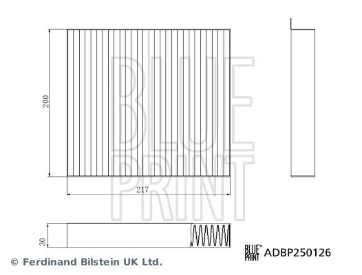 Filtru, aer habitaclu BLUE PRINT ADBP250126