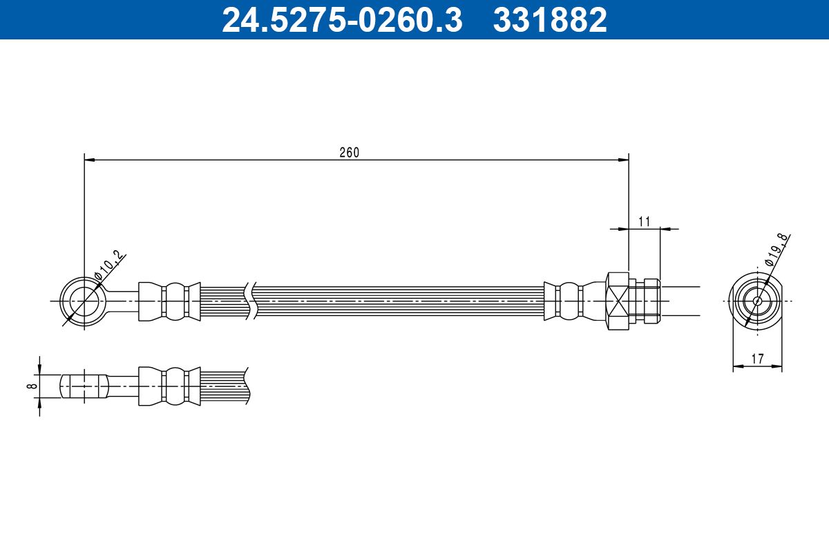Furtun frana ATE 24.5275-0260.3