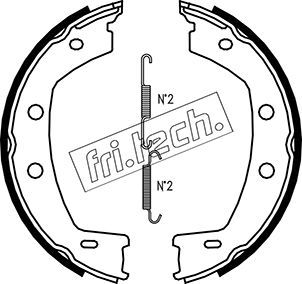 Zestaw szczęk hamulcowych, hamulec postojowy FRI.TECH. 1092.312K