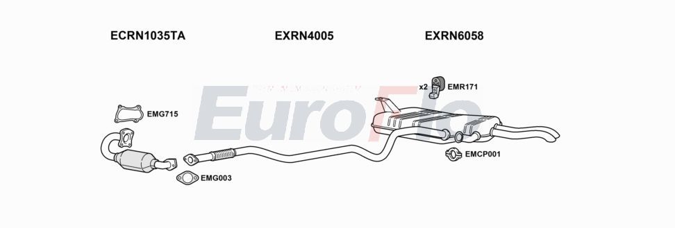 Układ wydechowy EUROFLO RNLAG19D1008D