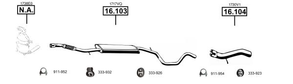 Układ wydechowy ASMET CI091755