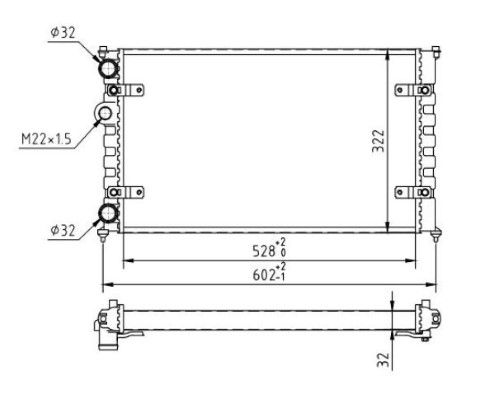 Radiator, racire motor MTR 13054427
