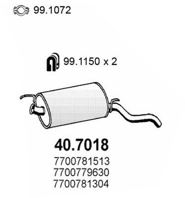 Tłumik końcowy ASSO 40.7018