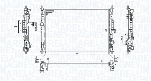 Chłodnica, układ chłodzenia silnika MAGNETI MARELLI 350213199600