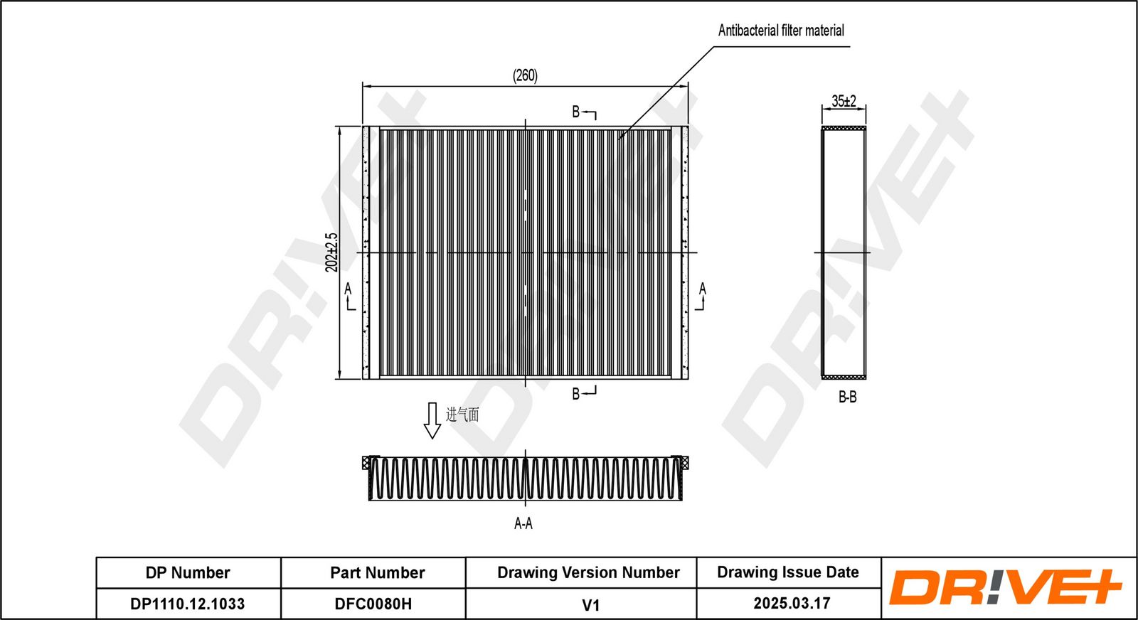 Фильтр, воздух во внутренном пространстве