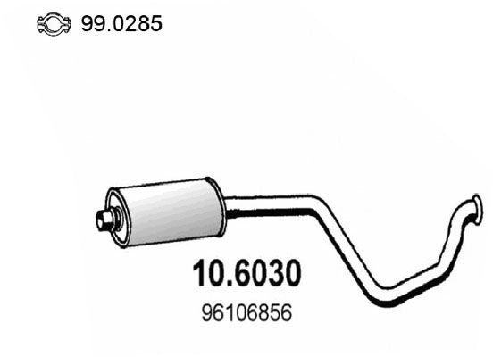 Tłumik środkowy ASSO 10.6030