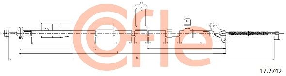 Cięgło, hamulec postojowy COFLE 17.2742