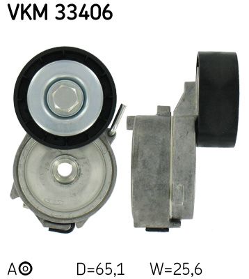 Napínací kladka, žebrovaný klínový řemen SKF VKM 33406
