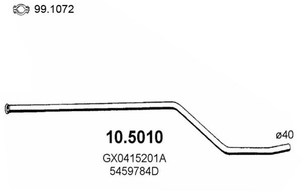 Rura wydechowa ASSO 10.5010