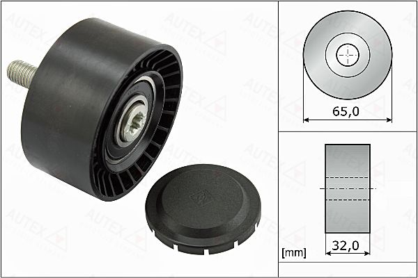 rolka kierunkowa / prowadząca, pasek klinowy zębaty AUTEX 655089