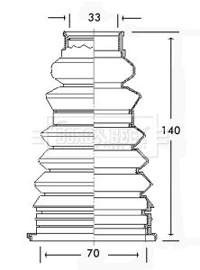 Zestaw osłon, wał napędowy BORG & BECK BCB2217