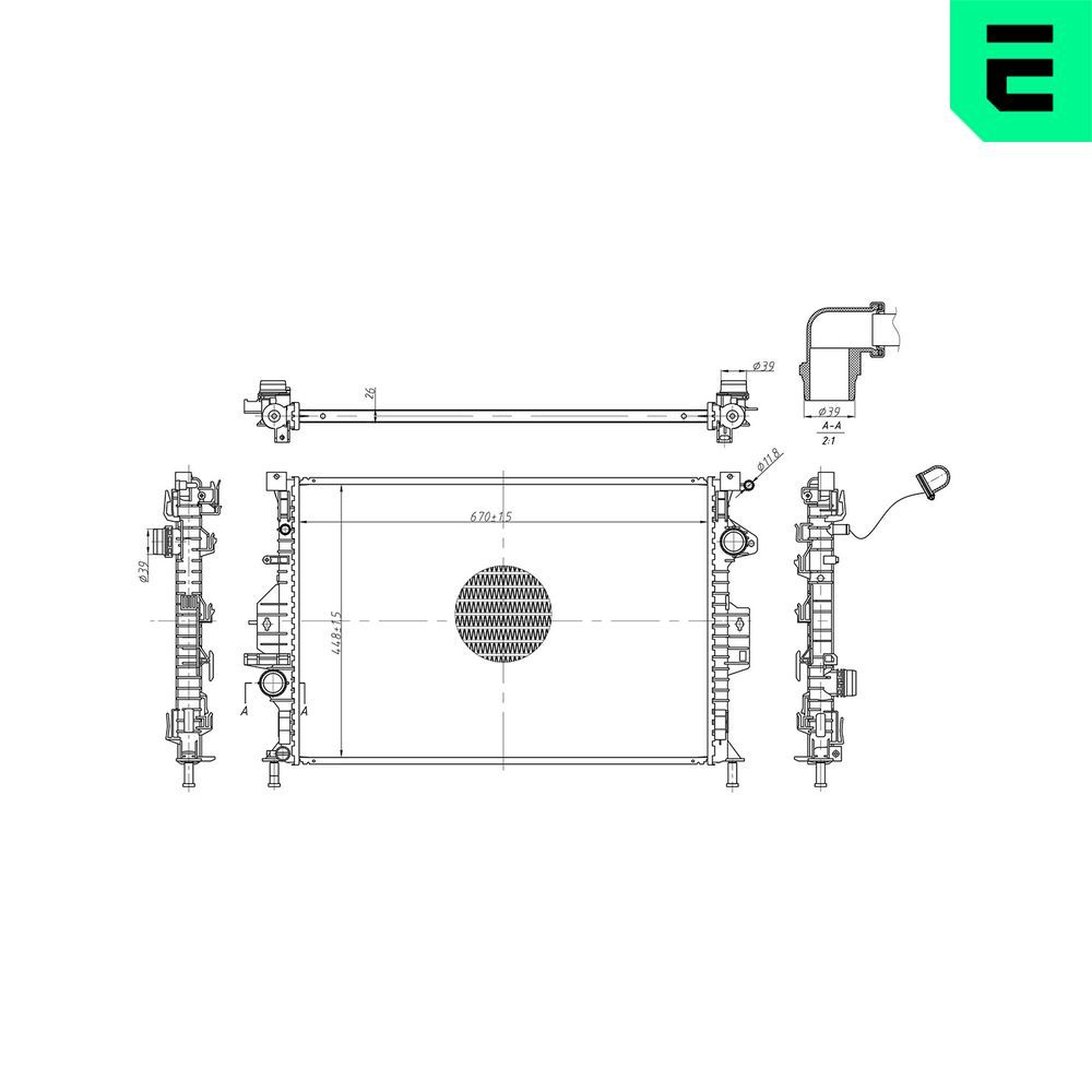 Radiator, racire motor ERA 673016
