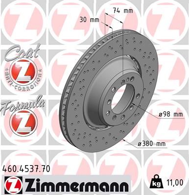 Brzdový kotouč ZIMMERMANN 460.4537.70