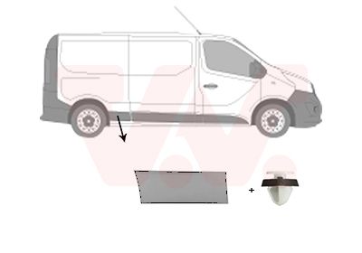 Listwa ozdobna / ochronna, sciana boczna VAN WEZEL 4396408