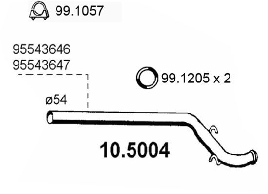 Rura wydechowa ASSO 10.5004