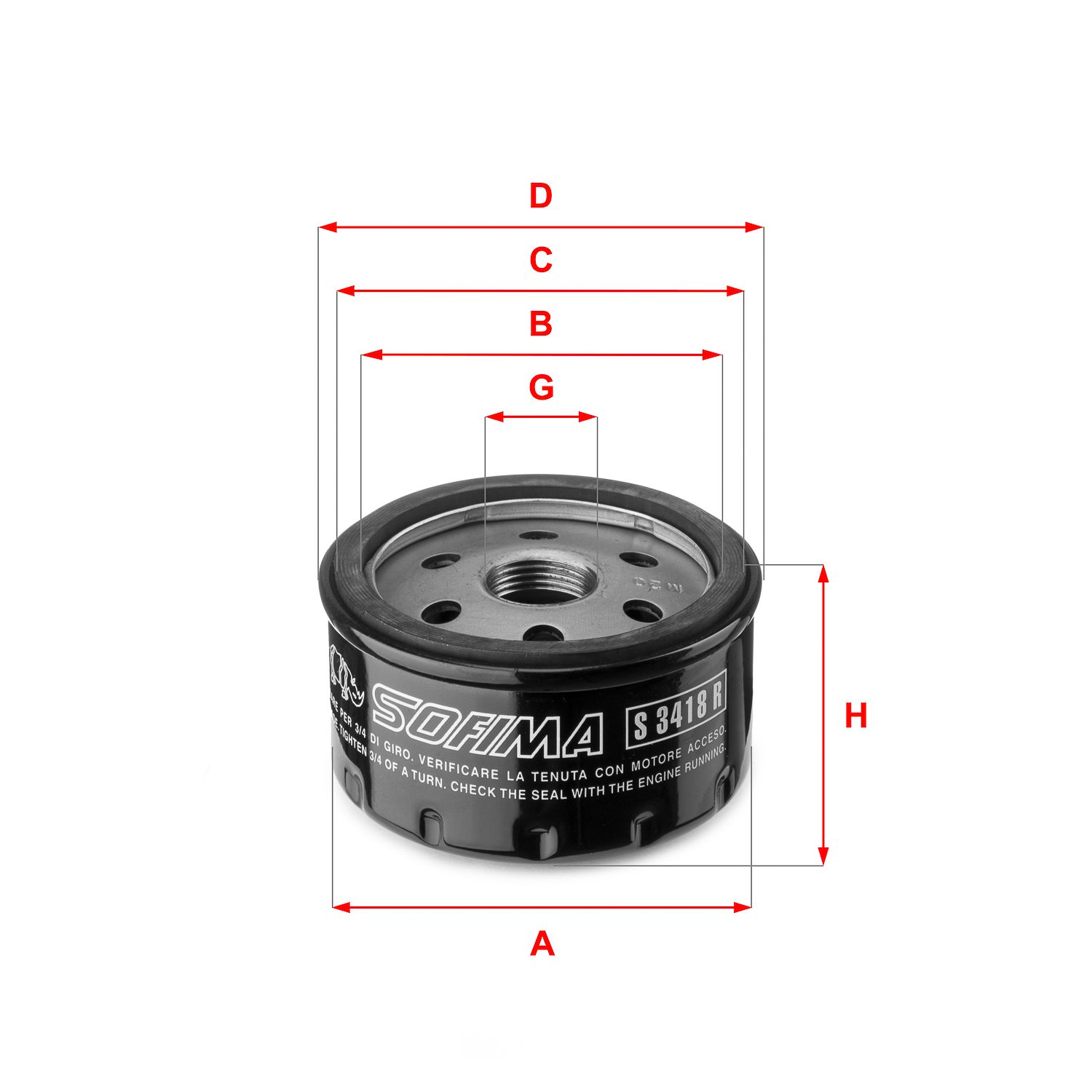Olejový filtr SOFIMA S 3418 R