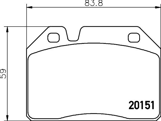 Zestaw klocków hamulcowych, hamulce tarczowe MINTEX MDB1023