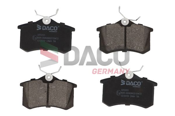 Zestaw klocków hamulcowych, hamulce tarczowe DACO GERMANY 320201