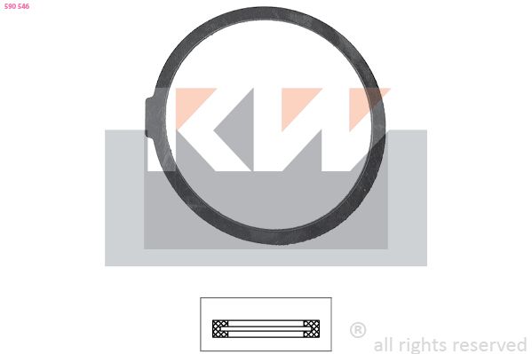 Uszczelka, termostat KW 590 546