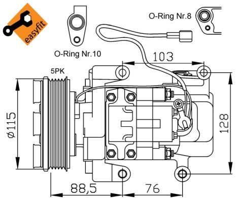 Kompresor, klimatizace NRF 32681