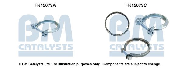 zestaw montażowy, filtr sadzy / filtr cząstek stałych BM CATALYSTS FK15079