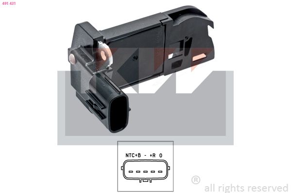 Przepływomierz masowy powietrza KW 491 431