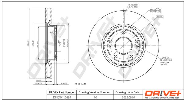 Tarcza hamulcowa DR!VE+ DP1010.11.0594