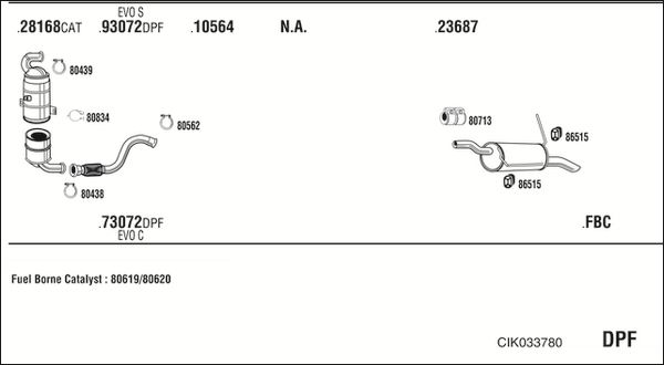 Układ wydechowy WALKER CIK033780