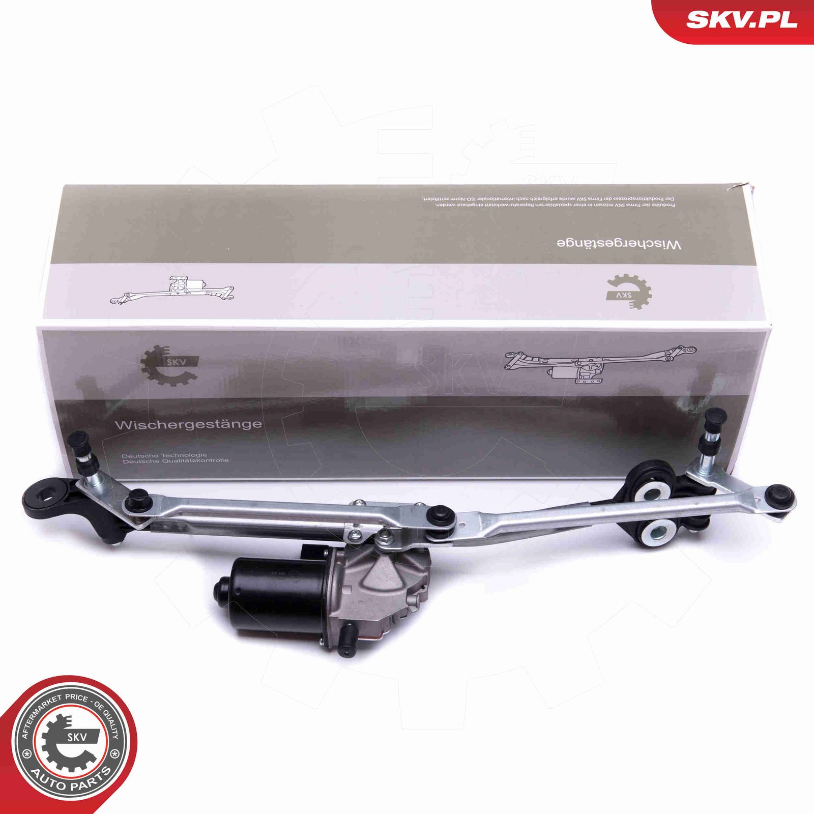 Stiklu tīrītāja sviru un stiepņu sistēma