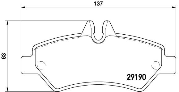 Zestaw klocków hamulcowych, hamulce tarczowe BREMBO P 50 084
