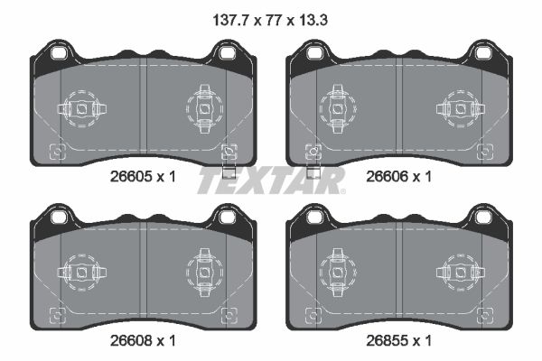 set placute frana,frana disc TEXTAR Q+ 2660501
