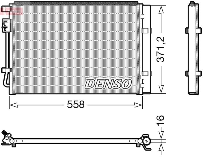 Kondenzátor, klimatizace DENSO DCN41015