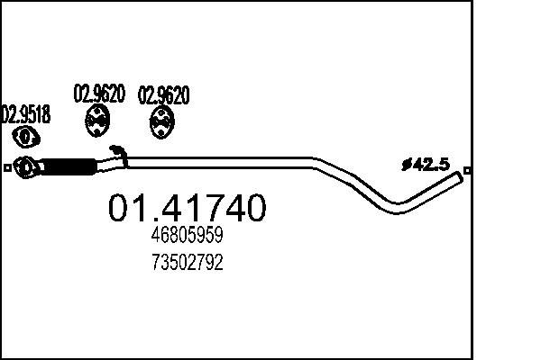 Racord evacuare MTS 01.41740