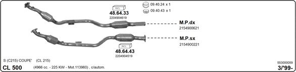 Układ wydechowy IMASAF 553000059