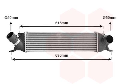 Intercooler, compresor VAN WEZEL 82014706