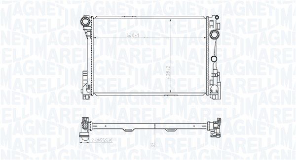 Chłodnica, układ chłodzenia silnika MAGNETI MARELLI 350213220400