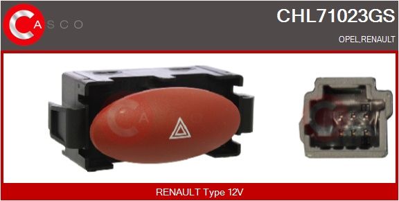 WŁĄCZNIK ŚWIATEŁ AWARYJNYCH DACIA/ RENAULT TWINGO PROTTEGO EXCHANGE 237051J