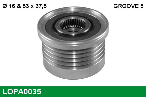 Alternator - sprzęgło jednokierunkowe LUCAS LOPA0035