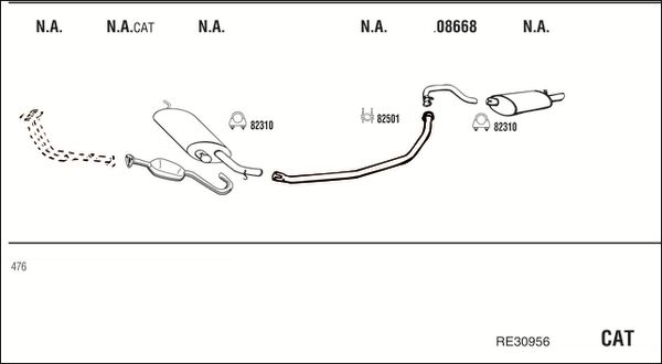 Układ wydechowy WALKER RE30956