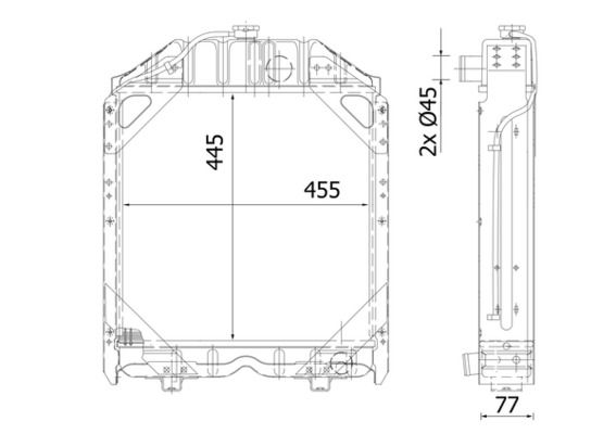 Radiator, racire motor MAHLE CR 2280 000S