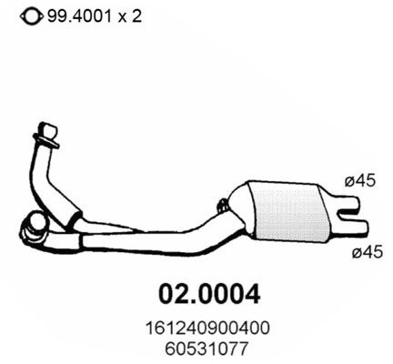 Katalizator ASSO 02.0004